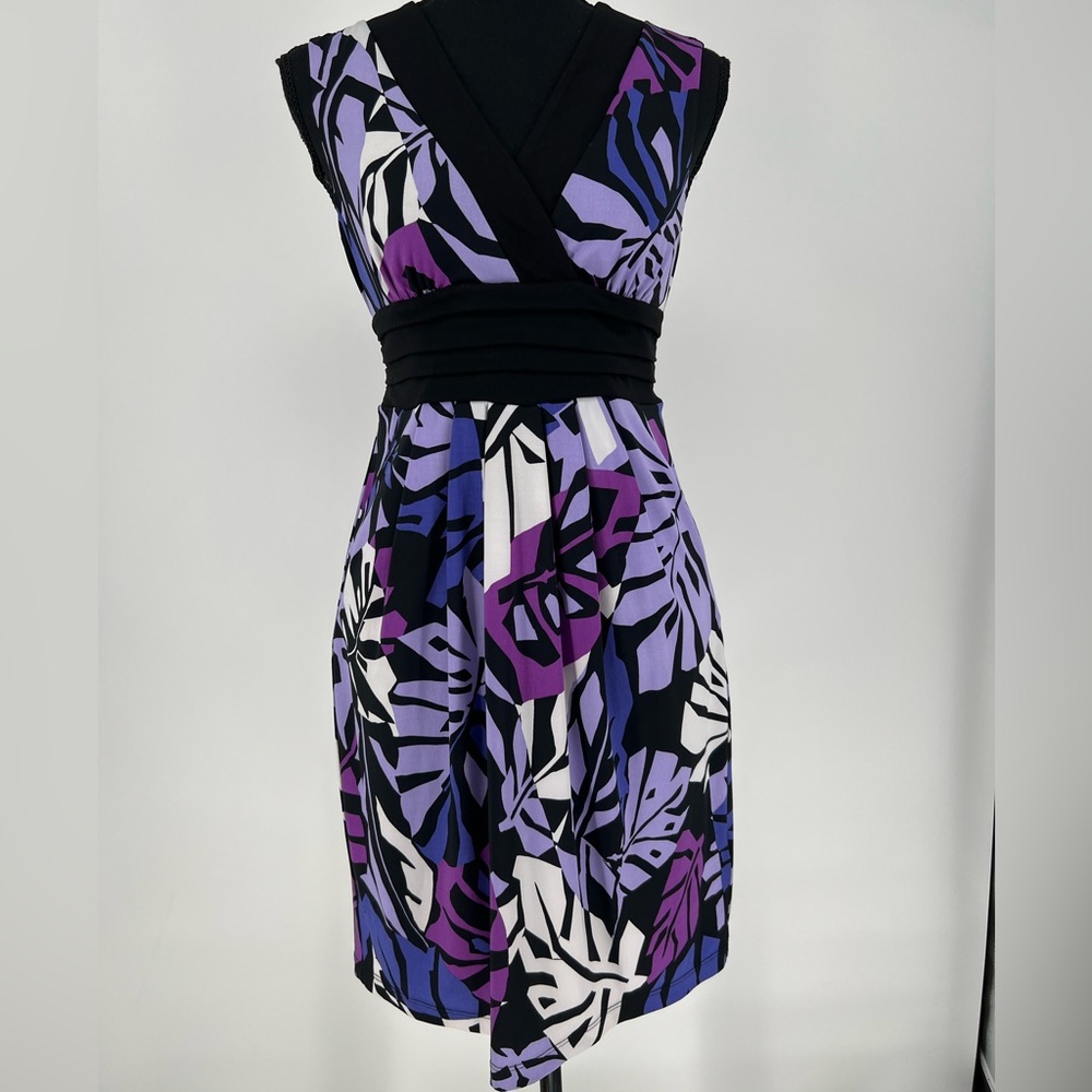 BCX TROPICAL LEAF PRINT DRESS‎